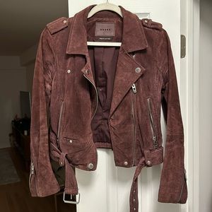 Blank suede moto jacket